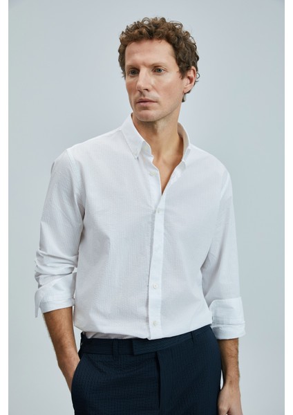 Lufian Ellery Erkek Basic Gömlek Regular Fit Beyaz modelleri