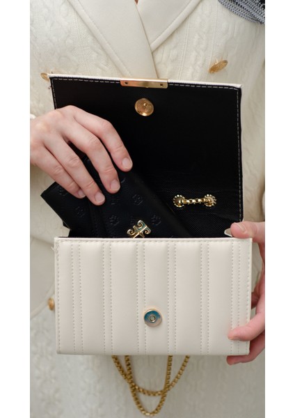 Gımosa Mahila Gold Zincir Askılı Mıknatıslı Kadın Çantası, Omuz Çantası, El Çantası, Zincir Askılı Çanta indirimleri