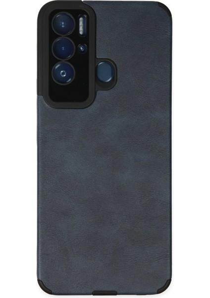 Tecno Pova Neo Kılıf Loop Deri Silikon - Lacivert Bstmy