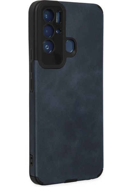Tecno Pova Neo Kılıf Loop Deri Silikon - Lacivert Bstmy