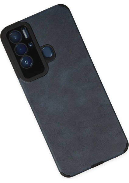 Tecno Pova Neo Kılıf Loop Deri Silikon - Lacivert Bstmy