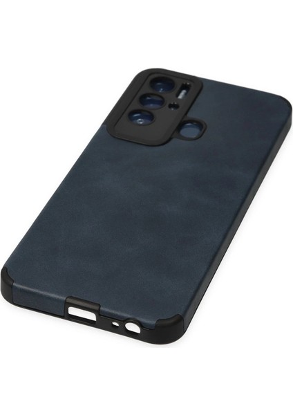 Tecno Pova Neo Kılıf Loop Deri Silikon - Lacivert Bstmy