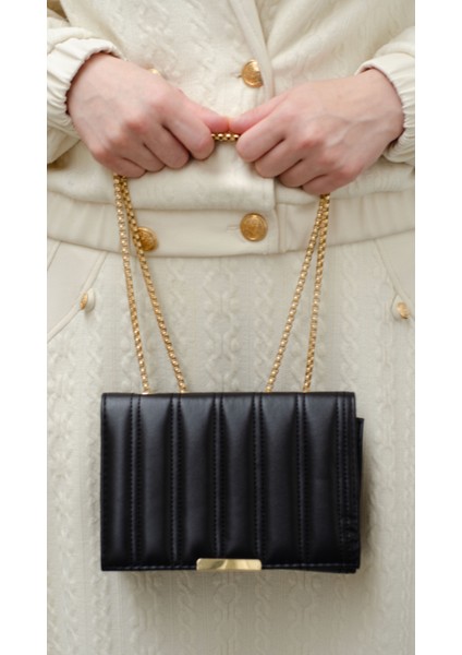 Gımosa Mahila Gold Zincir Askılı Mıknatıslı Kadın Çantası, Omuz Çantası, El Çantası, Zincir Askılı Çanta