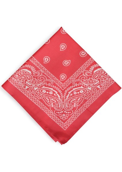 Kırmızı Etnik Desen Bandana