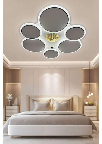 Victoria Yuvarlak Plafonyer Pleksi Ledli Avize 3+3 fiyatları