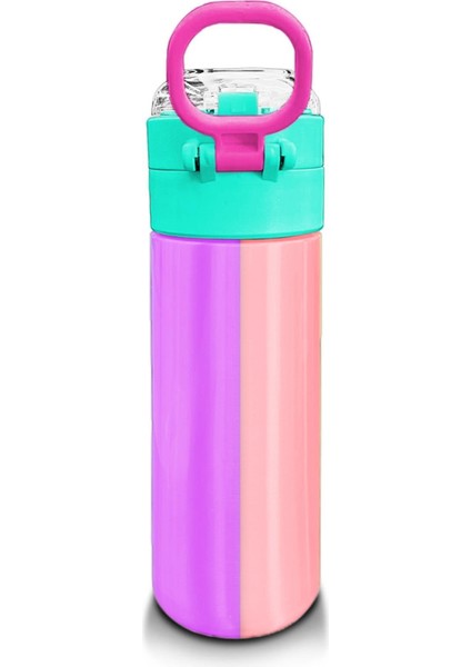 Kids Kız Desenli Pipetli ve Direkt Içim Çelik Termos 500 ml modelleri