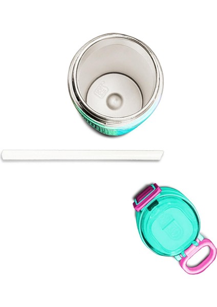 Kids Kız Desenli Pipetli ve Direkt Içim Çelik Termos 500 ml fırsatları