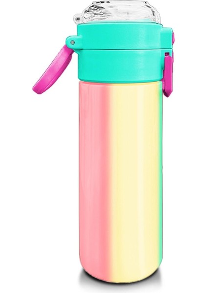 Kids Kız Desenli Pipetli ve Direkt Içim Çelik Termos 500 ml indirimleri