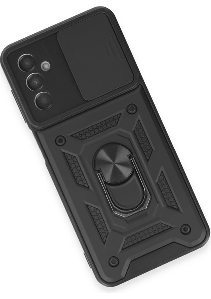 Samsung Galaxy M14 5g Kılıf Pars Lens Yüzüklü Silikon - Siyah Bstmy