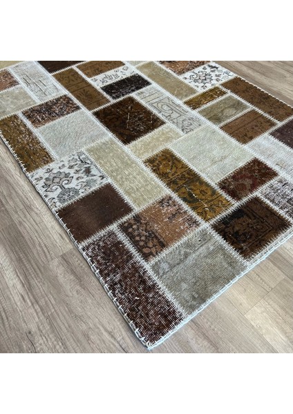 Patchwork Kahve Kutulu El Dokuma Kilim modelleri