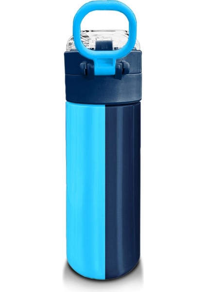 Kids Erkek Desenli Pipetli ve Direkt Içim Çelik Termos 500 ml