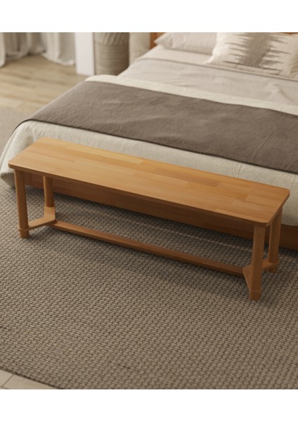 Doğal Masif Ahşap Piyan Bench