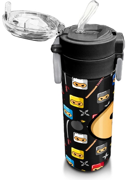Kids Erkek Desenli Pipetli ve Direkt Içim Çelik Termos 500 ml modelleri