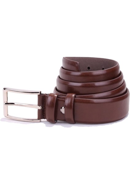 DMK26-302 Kahve 3,5 cm Suni Deri Erkek Kemer modelleri