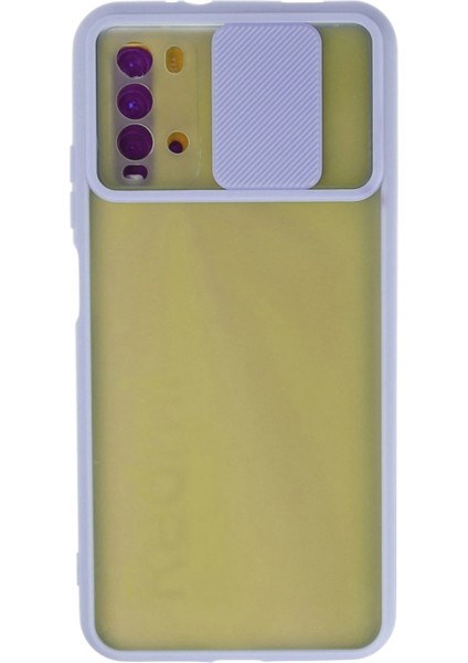 Xiaomi Redmi 9t Kılıf Palm Buzlu Kamera Sürgülü Silikon - Lila Bstmy
