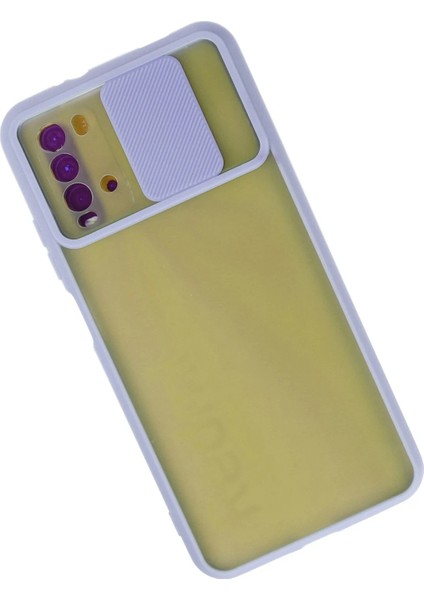 Xiaomi Redmi 9t Kılıf Palm Buzlu Kamera Sürgülü Silikon - Lila Bstmy
