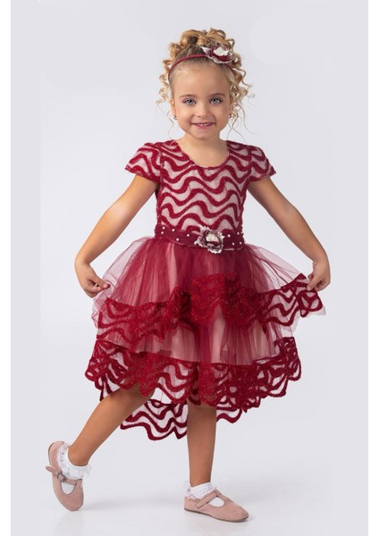 Kız Çocuk Elbise Ceketli Tüllü