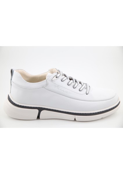Marcomen 21115 Hakiki Deri Beyaz Erkek Günlük Ayakkabı