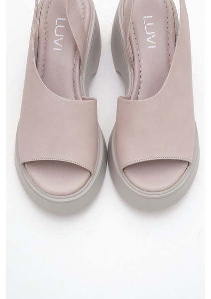 Roy Taş Cilt Hakiki Deri Kadın Dolgu Topuklu Sandalet fiyatları