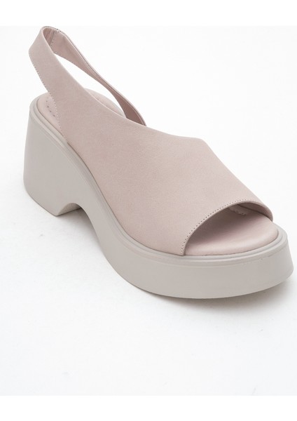 Roy Taş Cilt Hakiki Deri Kadın Dolgu Topuklu Sandalet modelleri