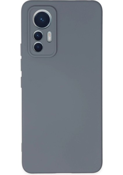 Xiaomi Mi 12 Lite Kılıf Nano Içi Kadife Silikon - Gri Bstmy