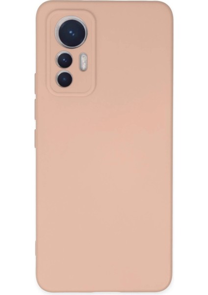 Xiaomi Mi 12 Lite Kılıf Nano Içi Kadife Silikon - Pudra Bstmy
