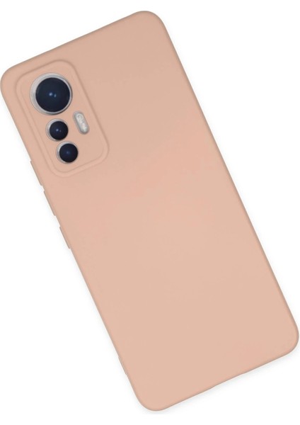Xiaomi Mi 12 Lite Kılıf Nano Içi Kadife Silikon - Pudra Bstmy