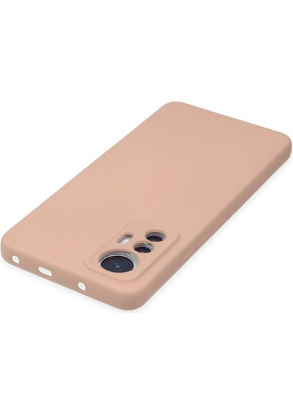 Xiaomi Mi 12 Lite Kılıf Nano Içi Kadife Silikon - Pudra Bstmy