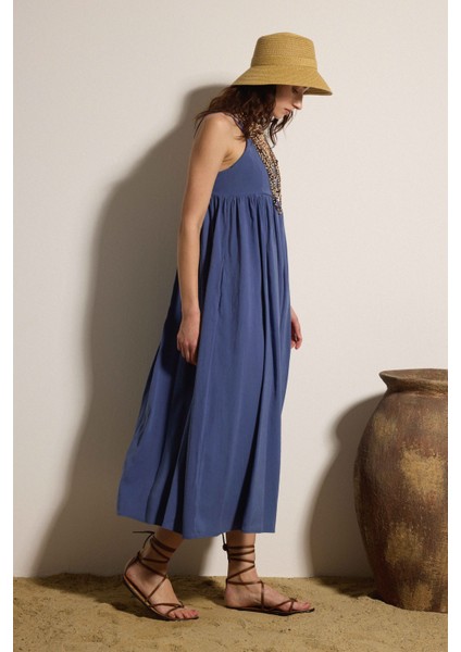 Askılı Kuplu Kupro Maxi Elbise fiyatları