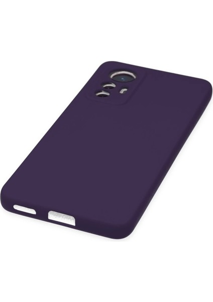 Xiaomi Mi 12 Lite Kılıf Nano Içi Kadife Silikon - Mor Bstmy