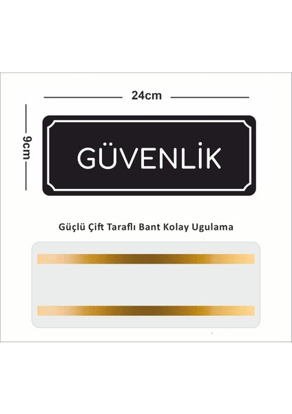 Güvenlik - Ofis Departman Kapı Isimliği, Yönlendirme Levhası 24X9 cm 4mm fiyatları