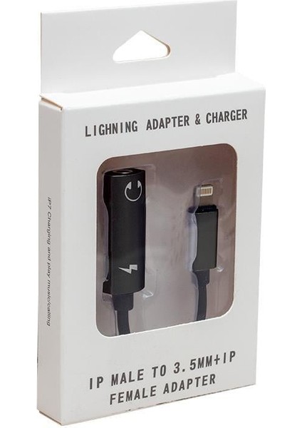 PM-3770 2in1 Lightning Girişli Şarj ve Kulaklık Çevirici Kablo