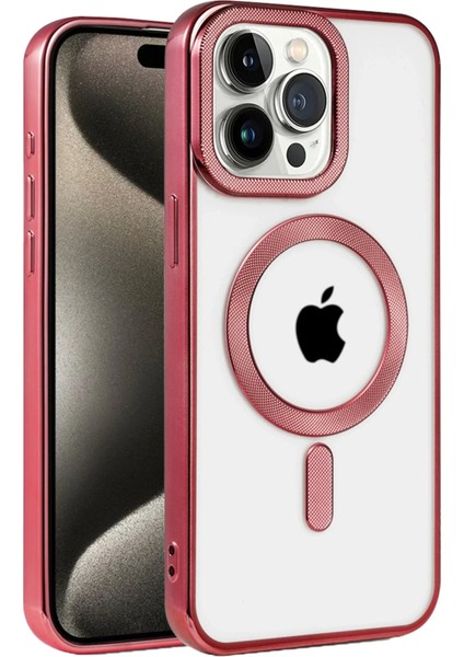 Iphone 15 Pro Kılıf Kronos Magsafe Kapak - Bordo Bstmy
