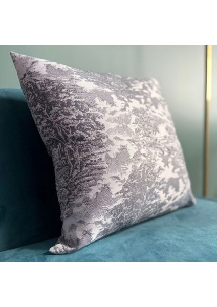 Yüksek Kaliteli Desenli Jakarlı Dokuma Kumaş 45 x 43 cm (İçi Dolu) Gri Ağırlıklı modelleri