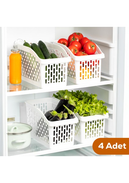Org-24 4 Lü Çok Amaçlı Plastik Dolap Içi Düzenleyici Saklama Kutusu Organizer Sepet fiyatları