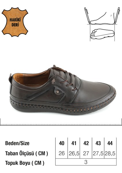 Erkek Yazlık Iç Dış Hakiki Deri Ortopedik Rahat Taban Bağcıklı Ayarlanabilir Günlük Klasik Ayakkabı fırsatları