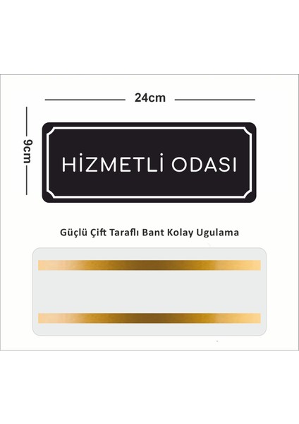 Hizmetli Odası - Ofis Departman Kapı Isimliği, Yönlendirme Levhası 24X9 cm 4mm fiyatları