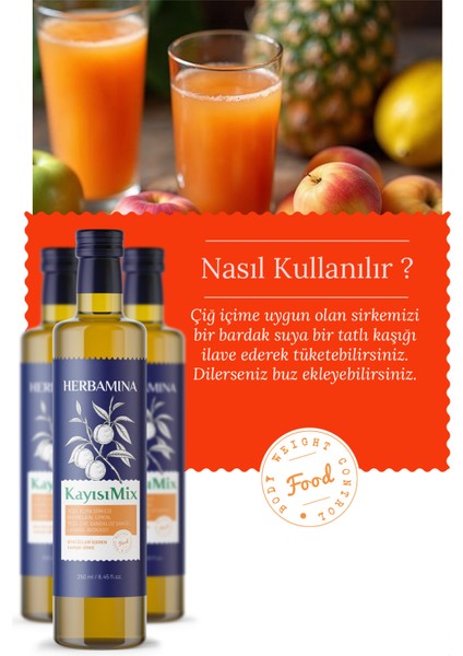 Kayısı Mix Sirke 250 ml