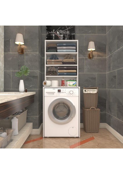 Kenzlife Membran Çamaşır Makinesi Dolabı Hayzum Krmbyz Çubuk 180*66*55 Mebran Kapak Mdf Gövde modelleri