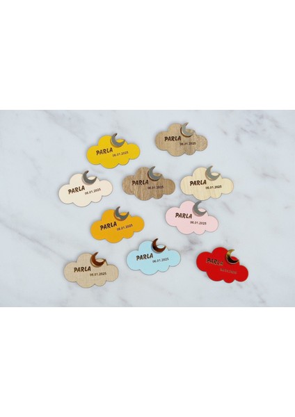 Kişiselleştirilebilir Ahşap Magnet | Kız - Erkek Çocuk Hediyelik | 10' Lu SET|MG2017