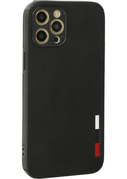 Iphone 12 Pro Kılıf Loop Deri Silikon - Siyah Bstmy