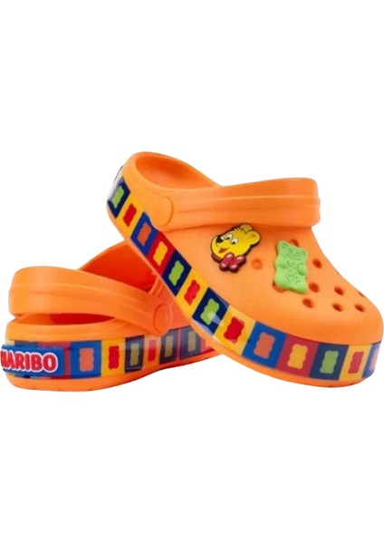 Çocuk Eva Sandalet 25-35 Numara Turuncu