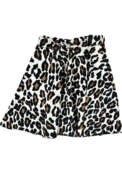 Siyah Leoparlı Etekli Takım