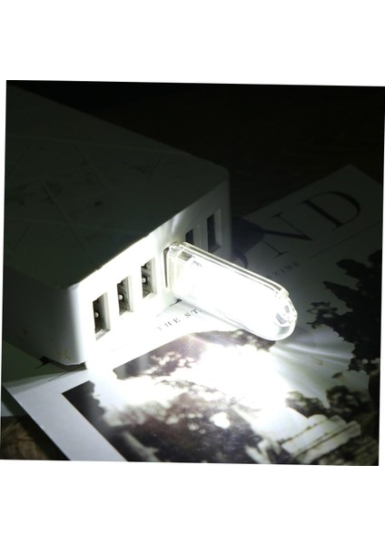 Güncelçarşı 2 Adet Taşınabilir 3 LED USB Lamba, Mini Gece Lambası, Kitap Okuma Lambası, Loş Ortam Işığı