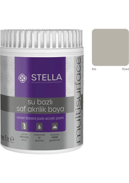 Su Bazlı Saf Akrilik Boya Taş RAL-7044