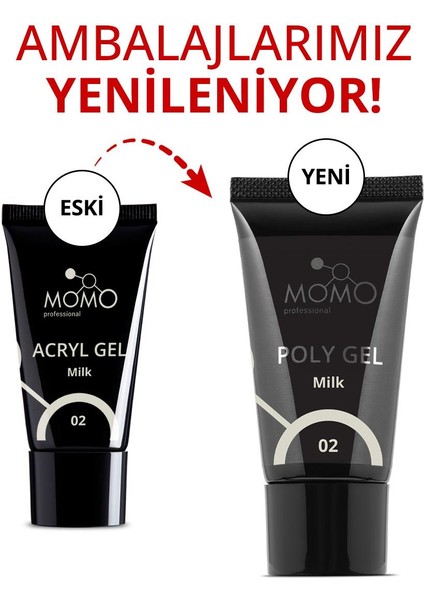 Protez Tırnak Için Poly Gel, Poli Jel, No.02, Süt Beyazı, 30 gr indirimleri