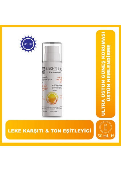 50+ Spf Güneş Kremi 50 ml - Tüm Cilt Tipleri Için
