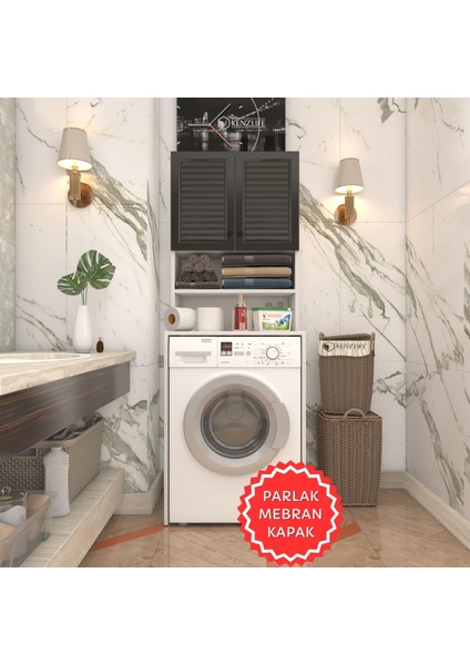 Kenzlife Membran Çamaşır Makinesi Dolabı Hayzum Syhbyz Panjur 180*66*55 Mebran Kapak Suntalam Gövde