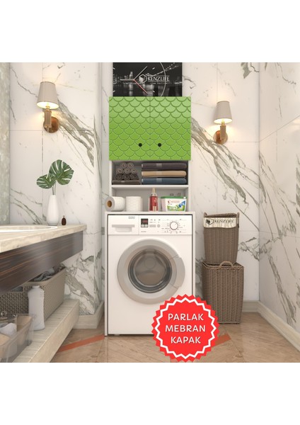 Kenzlife Membran Çamaşır Makinesi Dolabı Hayzum Yşlbyz Petek 180*66*55 Mebran Kapak Suntalam Gövde