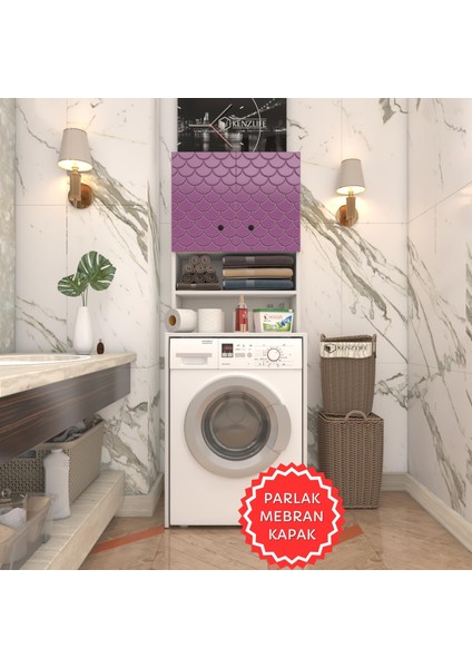 Kenzlife Membran Çamaşır Makinesi Dolabı Hayzum Llabyz Petek 180*66*55 Mebran Kapak Suntalam Gövde